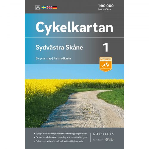 Bicycle map 1 Southwestern Skåne
