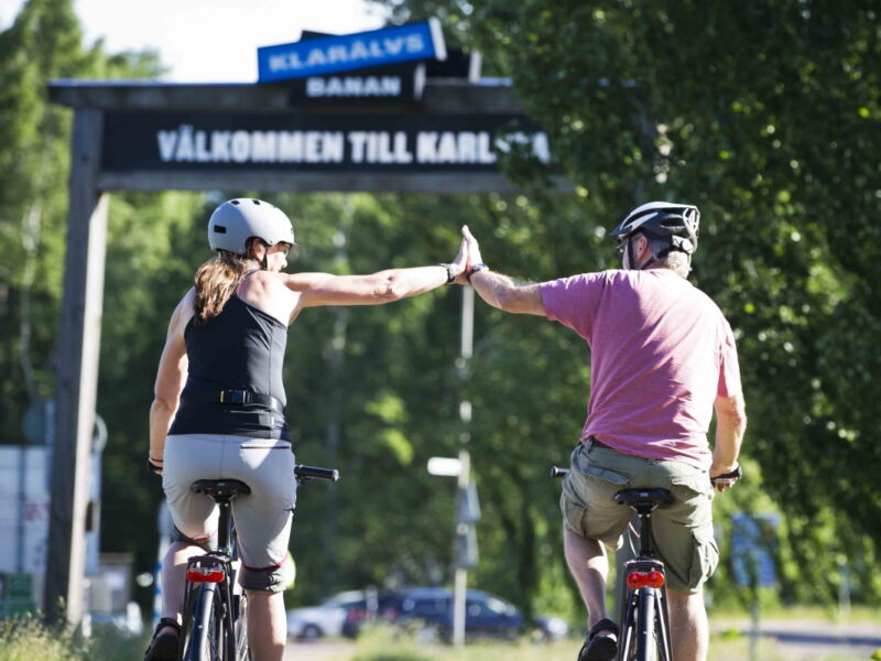 Klarälvsbanan bike ride without car traffic_2