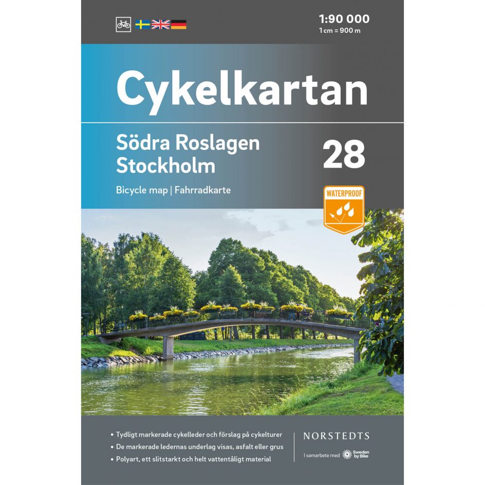 Bicycle map 28 Södra Roslagen Stockholm cover