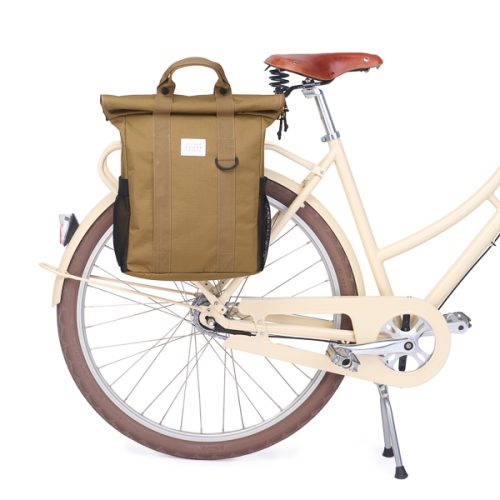 WKNDR Bicycle bag Gold - front no shoulderstraps