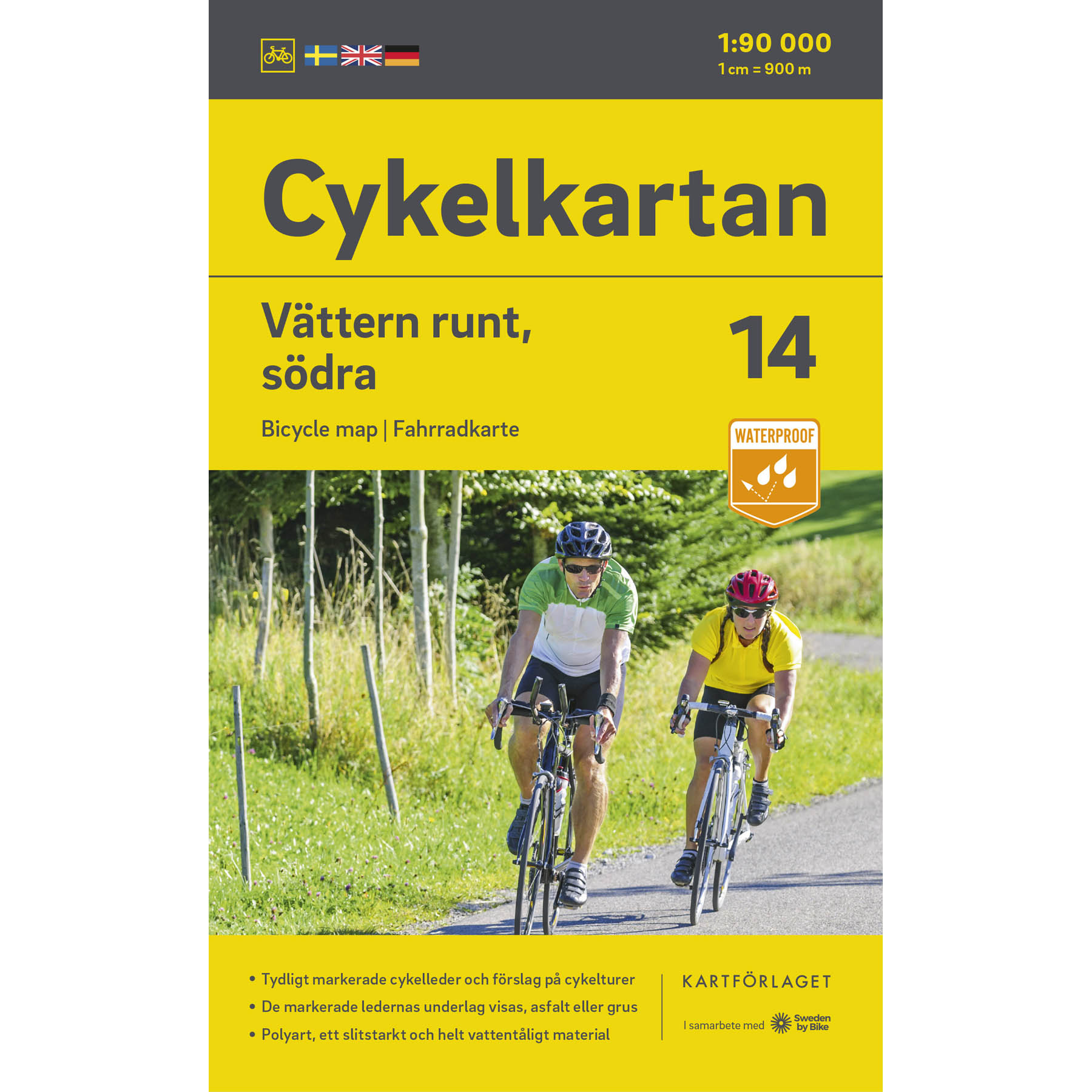 Cycle map 14 Vättern around Södra